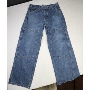 Vtg Gap Miner Jeans Men's 34x30 Blue Wide Leg Carpenter Double Knee Y2K Denim